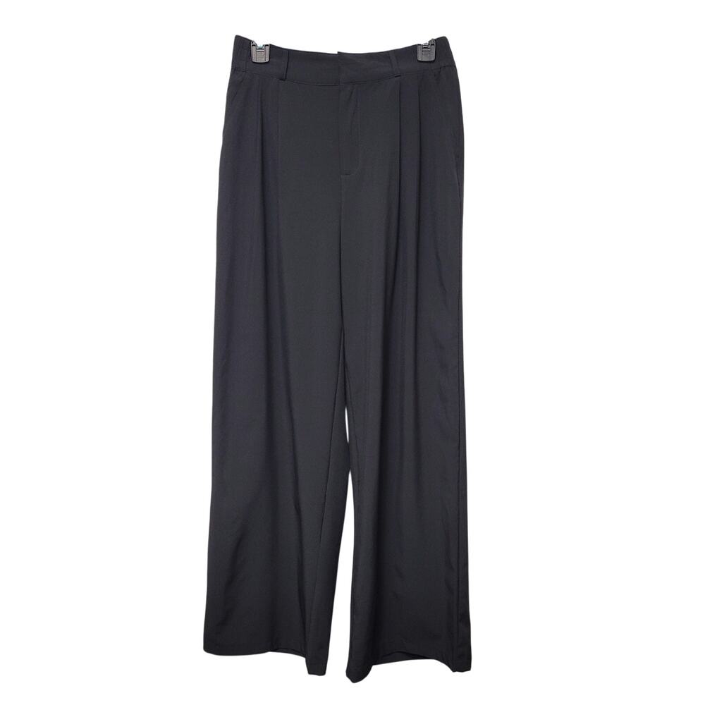 Kyodan Black Wide Leg Pants Size Med Dress Pants Workwear Office Pockets